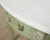 Pair of Swedish Gustavian Style Marble Top Demilune Consoles