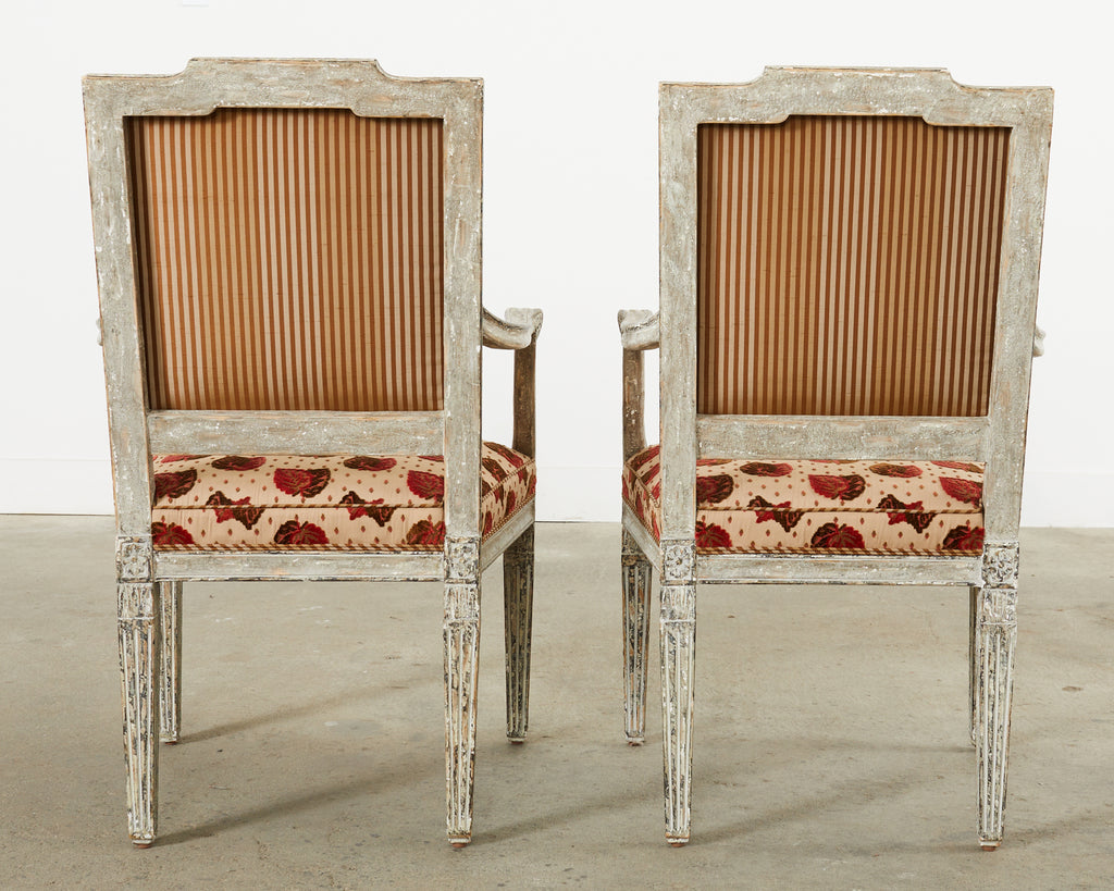 Set of Six French Louis XVI Style Painted Dining Chairs – Erin Lane Estate