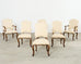 Set Six Minton-Spidell Regence Walnut Dining Chairs