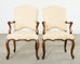 Set Six Minton-Spidell Regence Walnut Dining Chairs
