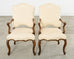 Set Six Minton-Spidell Regence Walnut Dining Chairs
