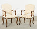 Set Six Minton-Spidell Regence Walnut Dining Chairs
