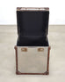 Timothy Oulton Steel and Leather London Steamer Hat Trunk