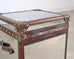 Timothy Oulton Steel and Leather London Steamer Hat Trunk