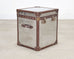 Timothy Oulton Steel and Leather London Steamer Hat Trunk
