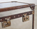 Timothy Oulton Steel and Leather London Steamer Hat Trunk