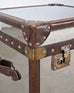 Timothy Oulton Steel and Leather London Steamer Hat Trunk