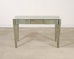 Antiqued Serpentine Mirrored Vanity Dressing Table or Desk