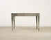 Antiqued Serpentine Mirrored Vanity Dressing Table or Desk