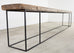 Monumental Reclaimed Wood Plank Top Iron Console 13.5 Ft