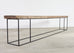 Monumental Reclaimed Wood Plank Top Iron Console 13.5 Ft