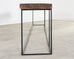 Monumental Reclaimed Wood Plank Top Iron Console 13.5 Ft