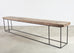 Monumental Reclaimed Wood Plank Top Iron Console 13.5 Ft