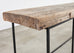 Monumental Reclaimed Wood Plank Top Iron Console 13.5 Ft