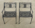 Pair of Neoclassical Star and Dolphin Garden Dining Armchairs
