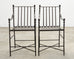 Set of Four Michael Taylor Montecito Bronzed Garden Counter Barstools