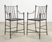 Set of Four Michael Taylor Montecito Bronzed Garden Counter Barstools