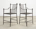 Set of Four Michael Taylor Montecito Bronzed Garden Counter Barstools