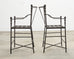 Set of Four Michael Taylor Montecito Bronzed Garden Counter Barstools