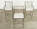 Set of Three Michael Taylor Designs Montecito Garden Barstools