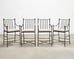 Set of Four Michael Taylor Montecito Bronzed Garden Counter Barstools