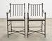 Set of Four Michael Taylor Montecito Bronzed Garden Counter Barstools