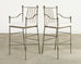Set of Three Michael Taylor Designs Montecito Garden Barstools