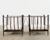 Set of Four Michael Taylor Montecito Chairs with Two Tables