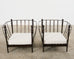 Set of Four Michael Taylor Montecito Chairs with Two Tables