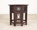 Anglo-Indian Kashmiri Style Carved Wood Octagonal Side Table