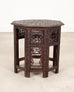 Anglo-Indian Kashmiri Style Carved Wood Octagonal Side Table