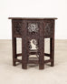 Anglo-Indian Kashmiri Style Carved Wood Octagonal Side Table