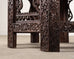 Anglo-Indian Kashmiri Style Carved Wood Octagonal Side Table