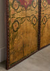 Spanish Colonial Baroque Style Painted Leather Eight Panel Screen