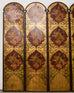 Spanish Colonial Baroque Style Painted Leather Eight Panel Screen