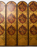 Spanish Colonial Baroque Style Painted Leather Eight Panel Screen
