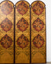Spanish Colonial Baroque Style Painted Leather Eight Panel Screen