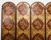 Spanish Colonial Baroque Style Painted Leather Eight Panel Screen