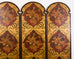 Spanish Colonial Baroque Style Painted Leather Eight Panel Screen