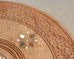 Moorish Style Carved Teak Inlaid Round Tabouret Drink Table