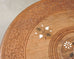 Moorish Style Carved Teak Inlaid Round Tabouret Drink Table