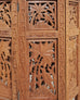 Moorish Style Carved Teak Inlaid Round Tabouret Drink Table