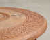 Moorish Style Carved Teak Inlaid Round Tabouret Drink Table