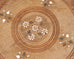 Moorish Style Carved Teak Inlaid Round Tabouret Drink Table