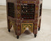 Pair of Moorish Middle Eastern Hexagonal Polychrome Drink Tables