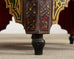 Pair of Moorish Middle Eastern Hexagonal Polychrome Drink Tables