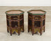 Pair of Moorish Middle Eastern Hexagonal Polychrome Drink Tables