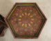 Pair of Moorish Middle Eastern Hexagonal Polychrome Drink Tables