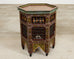 Pair of Moorish Middle Eastern Hexagonal Polychrome Drink Tables