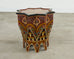 Moorish Middle Eastern Polychrome Star Shaped Drink Table